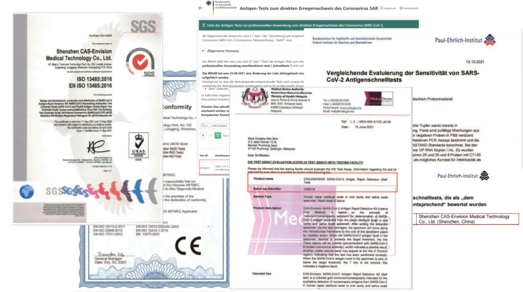 Rapid Diagnostic Test Strip Antigen Rapid H. Pylori Antigen Stool Helicobacter Cassette H. Pylori AG Test Kit