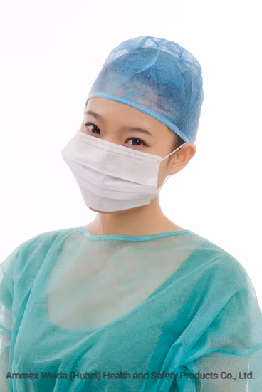 Máscara facial de uso médico descartável com earloop para prevenir respingos e bactérias no hospital 3-Ply Deisgn por Non-Woven e Meltblown
